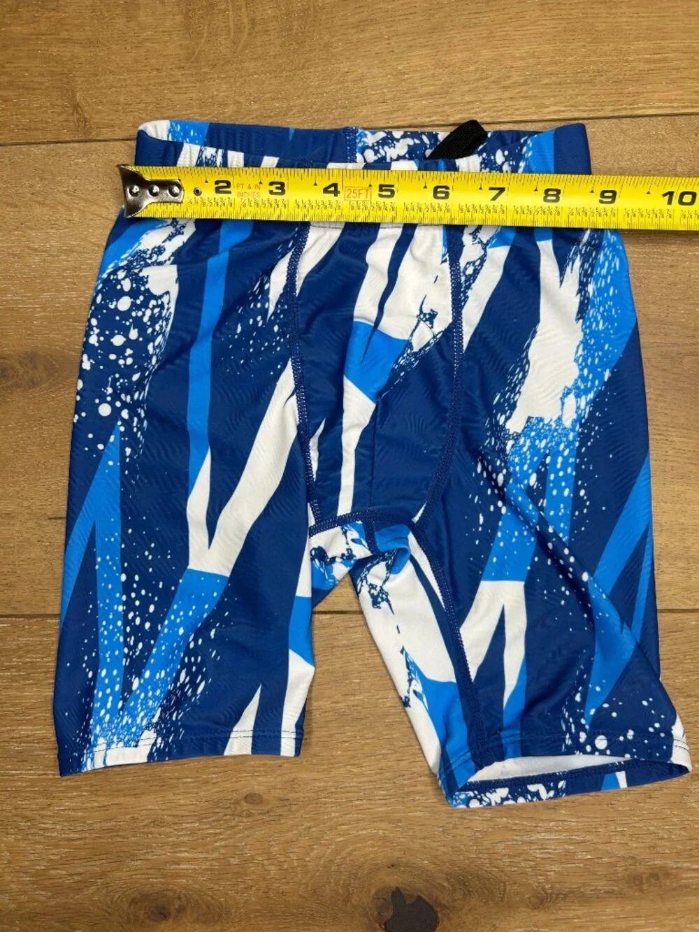 Devoropa Boys Youth Swim Jammers Compression Athletic Swim Shorts Blue Splash XS